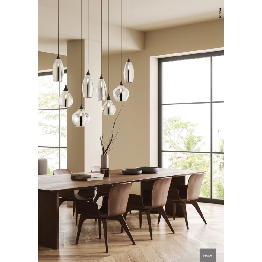 Redo 01-3194 - Lampadario a sospensione con filo TANNER 6xE14/28W/230V diametro 47,2 cm