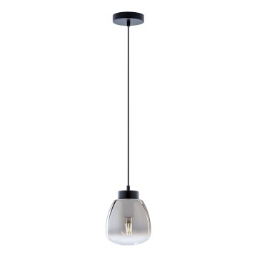Redo 01-3196 - Lampadario a sospensione con filo LUKE 1xE27/42W/230V diametro 17 cm nero