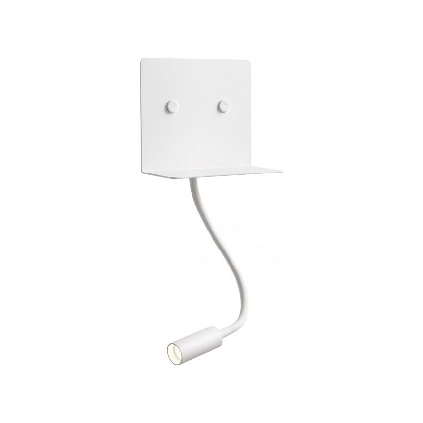 Redo 01-3210 - Luce Spot da parete a LED MOKA LED/6W + LED/3W/230V USB CRI90 bianco