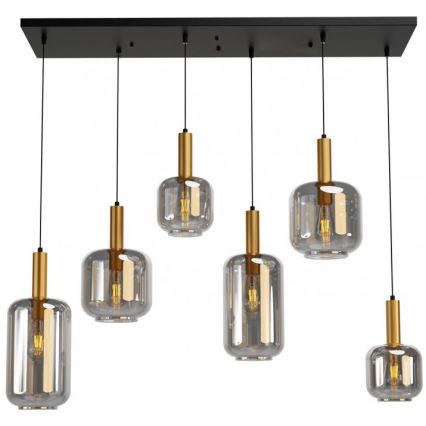 Redo 01-3215 - Lampadario a sospensione con filo BRINA 6xE27/23W/230V