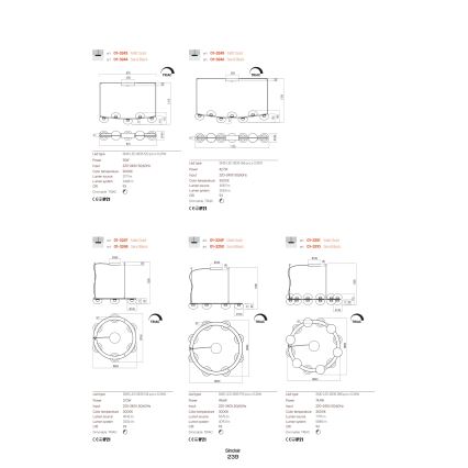 Redo 01-3239 - Applique a LED SINCLAIR LED/6,5W/230V CRI 93 IP21 oro