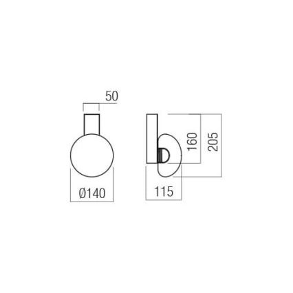 Redo 01-3239 - Applique a LED SINCLAIR LED/6,5W/230V CRI 93 IP21 oro