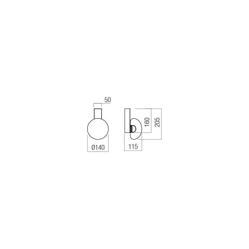 Redo 01-3239 - Applique a LED SINCLAIR LED/6,5W/230V CRI 93 IP21 oro