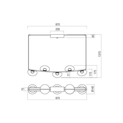 Redo 01-3243 - Lampadario a sospensione con filo LED dimmerabile SINCLAIR LED/35W/230V CRI 93 IP21 oro