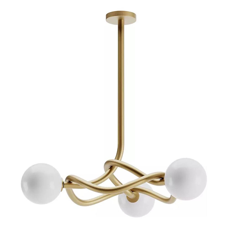 Redo 01-3256 - Lampadario a stelo CONFUSIO 3xE14/28W/230V Ø 76 cm dorato