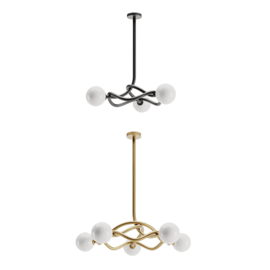 Redo 01-3257 - Lampadario a stelo CONFUSIO 3xE14/28W/230V Ø 76 cm nero