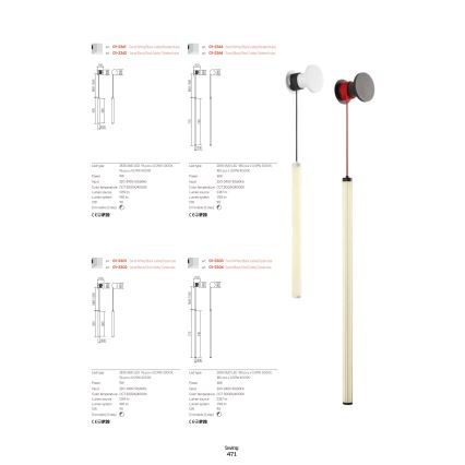Redo 01-3303 - Lampada da parete LED dimmerabile SWING LED/16W/230V 3000/4000K CRI 90 bianca