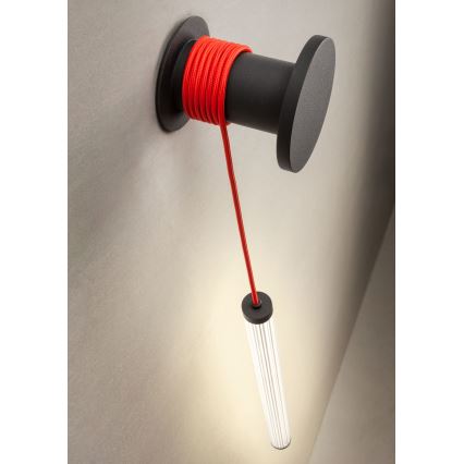 Redo 01-3304 - Lampada da parete dimmerabile SWING LED/16W/230V 3000/4000K CRI 90 nera