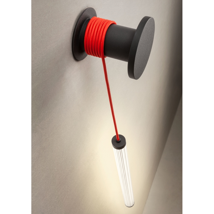 Redo 01-3304 - Lampada da parete dimmerabile SWING LED/16W/230V 3000/4000K CRI 90 nera