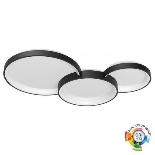 Redo 01-3375 - Plafoniera LED dimmerabile COMBI LED/72W/230V 3000/4000/6000K CRI98 nero