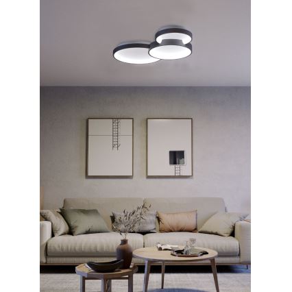 Redo 01-3375 - Plafoniera LED dimmerabile COMBI LED/72W/230V 3000/4000/6000K CRI98 nero