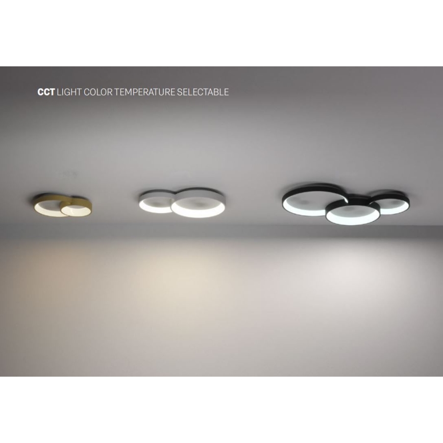 Redo 01-3375 - Plafoniera LED dimmerabile COMBI LED/72W/230V 3000/4000/6000K CRI98 nero