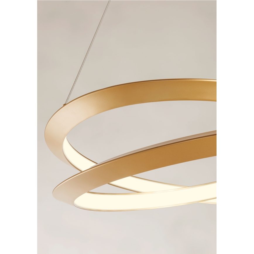 Redo 01-3377 - Lampada LED dimmerabile a sospensione su cavo STORM LED/60W/230V 3000/4000/6000K CRI 90 Ø 80 cm oro