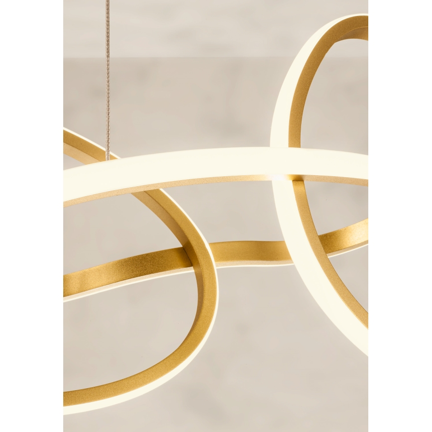 Redo 01-3392 - Lampadario a sospensione LED dimmerabile BIAS LED/120W/230V 3000/4500/6500K CRI 90, finitura oro