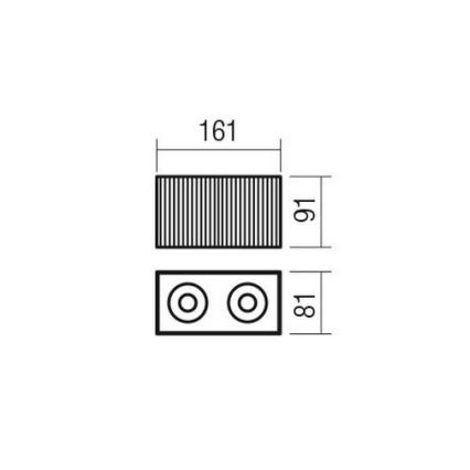 Redo 01-3410 - Faretto DELPHI 2xGU10/7W/230V 16,1x8,1 cm bianco