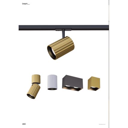 Redo 01-3412 - Faretto DELPHI 2xGU10/7W/230V 16,1x8,1 cm nero