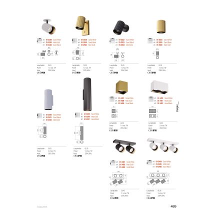 Redo 01-3412 - Faretto DELPHI 2xGU10/7W/230V 16,1x8,1 cm nero