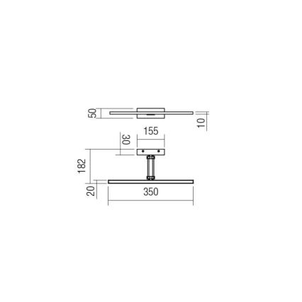 Redo 01-3460 - Lampada LED da quadro LINEAR LED/8W/230V 35 cm CRI 92 bianco