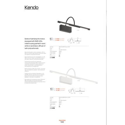 Redo 01-3464 - Lampada LED da quadro KENDO LED/6W/230V 34,4 cm CRI 92 bianco