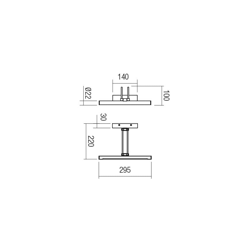 Redo 01-3469 - Lampada LED da quadro IKON LED/7,3W/230V 29,5 cm CRI 92 nero