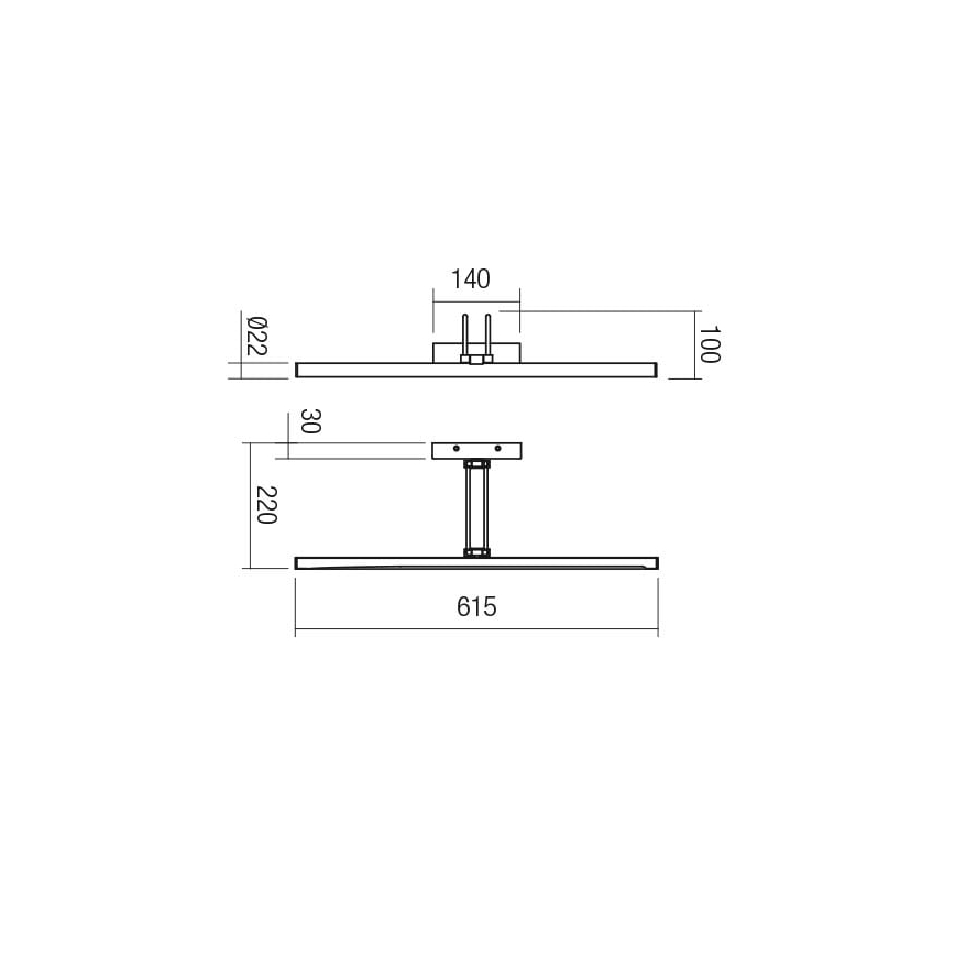 Redo 01-3473 - Lampada LED da quadro IKON LED/16,4W/230V 61,5 cm CRI 92 ottone