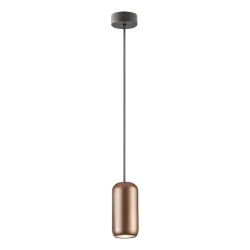 Redo 01-3476 - Lampadario a sospensione con filo BOOM 1xGU10/10W/230V diametro 7,6 cm marrone