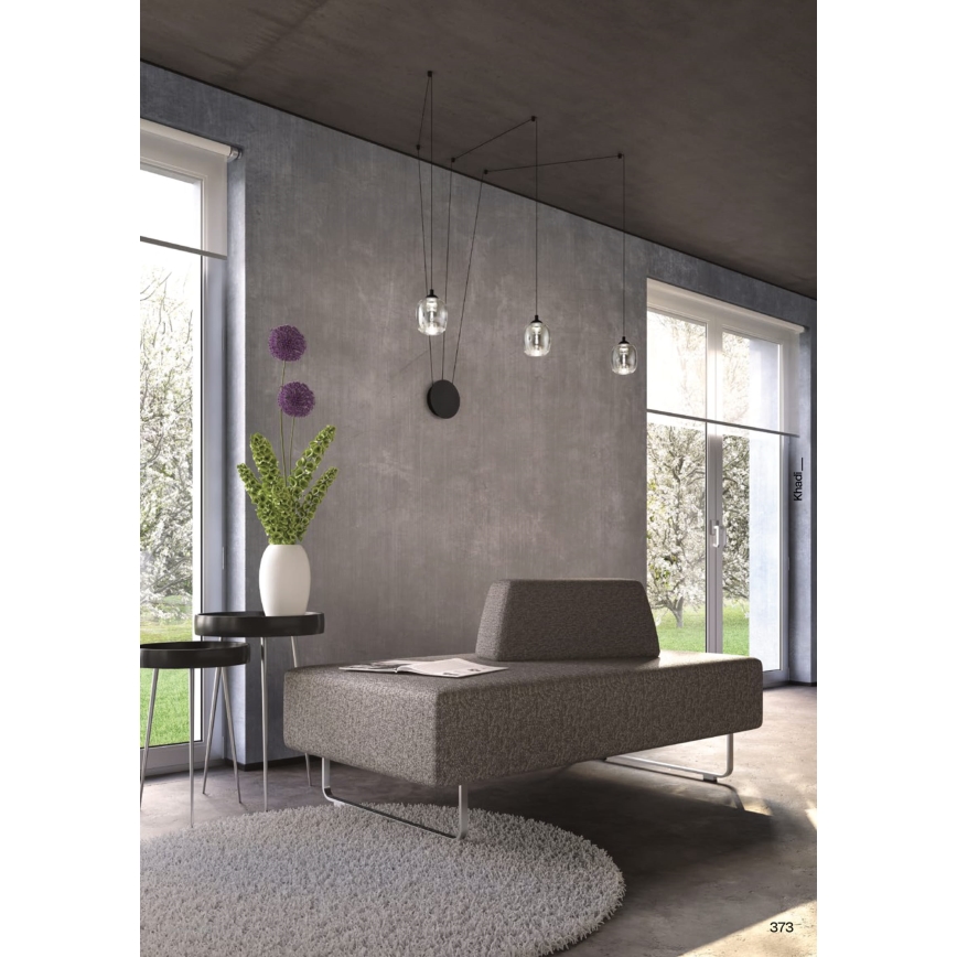 Redo 01-3485 - Lampada da parete dimmerabile a LED KHADI 3xLED/5,5W/230V CRI 90 Ø 12 cm nero/fumé