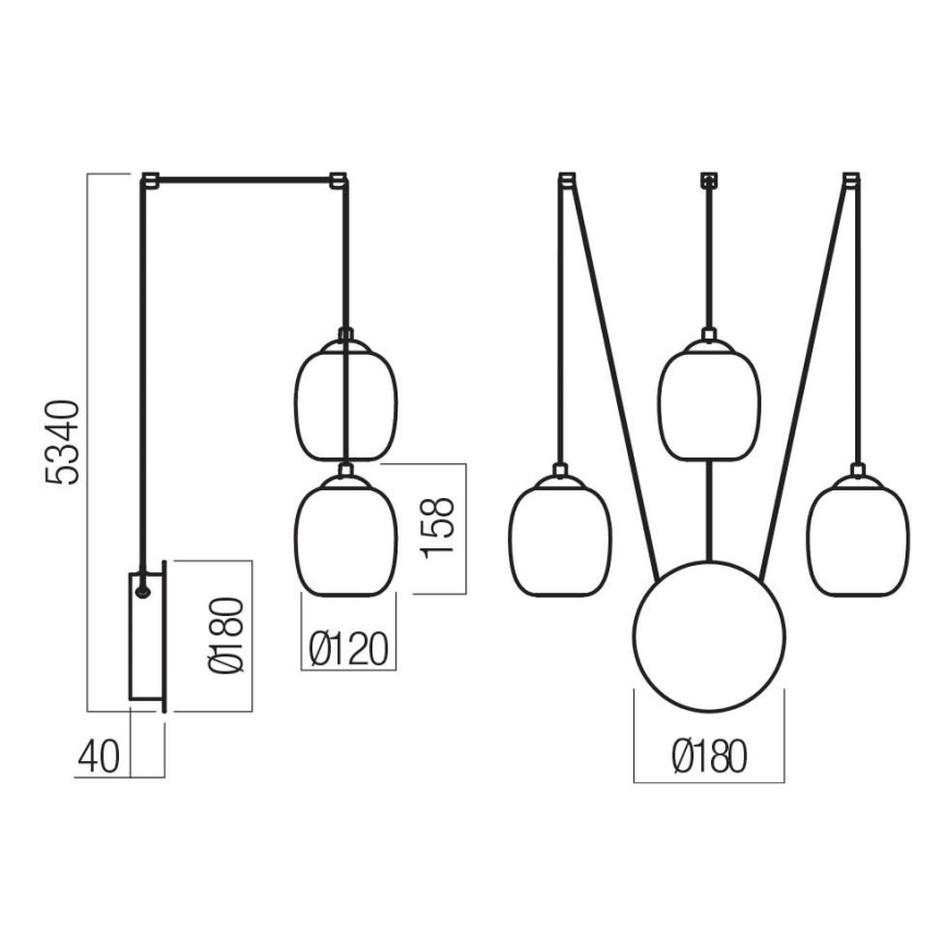 Redo 01-3485 - Lampada da parete dimmerabile a LED KHADI 3xLED/5,5W/230V CRI 90 Ø 12 cm nero/fumé