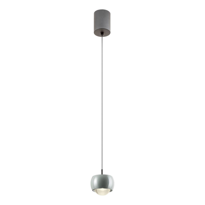 Redo 01-3549 - Lampadario LED a sospensione con filo AVES LED/12W/230V diametro 9,6 cm CRI 90 grigio
