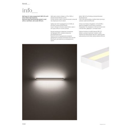 Redo 01-3552 - Applique a LED SEED LED/15W/230V bianco