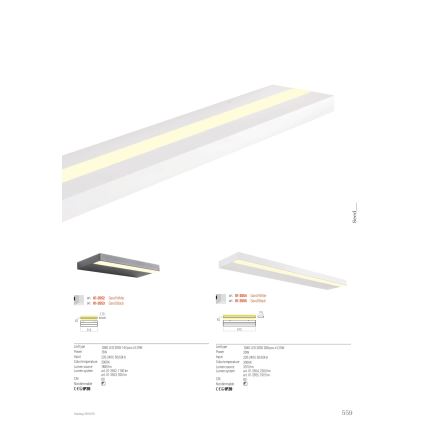 Redo 01-3552 - Applique a LED SEED LED/15W/230V bianco
