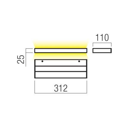 Redo 01-3552 - Applique a LED SEED LED/15W/230V bianco