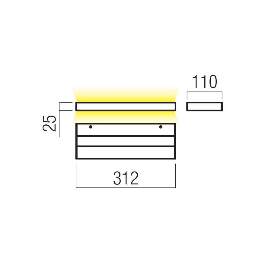 Redo 01-3552 - Applique a LED SEED LED/15W/230V bianco