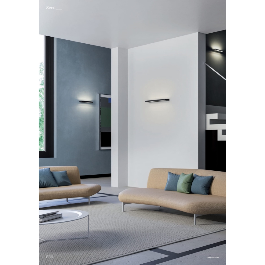 Redo 01-3553 - Applique a LED SEED LED/15W/230V nero