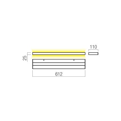 Redo 01-3554 - Applique a LED SEED LED/30W/230V bianco