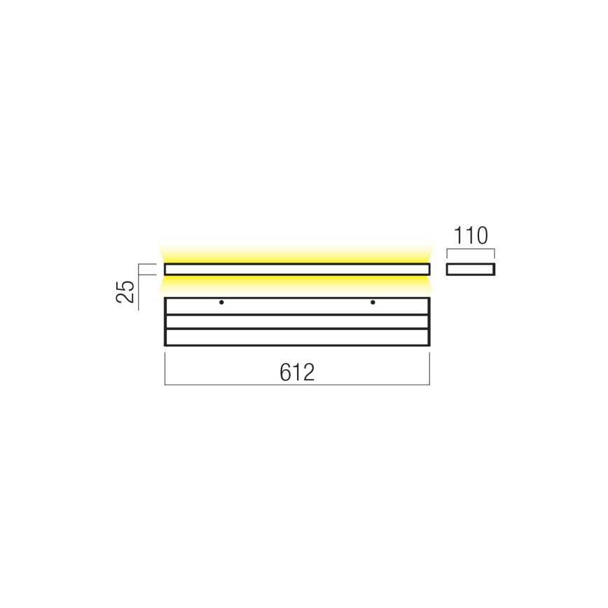 Redo 01-3554 - Applique a LED SEED LED/30W/230V bianco