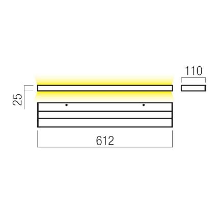 Redo 01-3555 - Applique a LED SEED LED/30W/230V nero