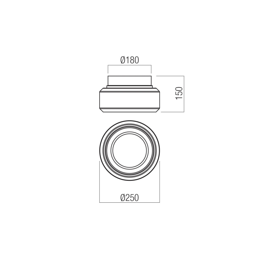 Redo 01-3588 - Plafoniera LED SOLERA LED/18W/230V diametro 25 cm CRI 93 3000/4000K grigio