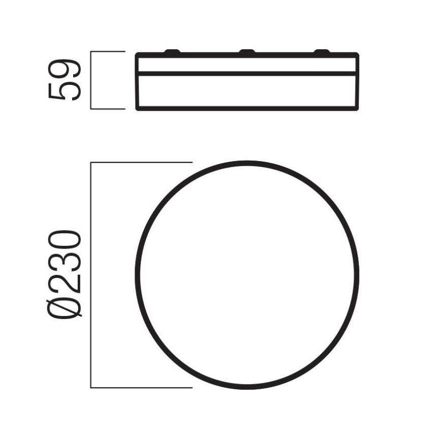 Redo 01-3731 - Plafoniera LED da bagno FRISBI LED/12W/230V diametro 23 cm CRI 90 3000/4000K IP44 bianco