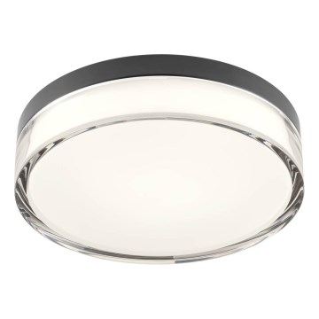 Redo 01-3735 - Plafoniera LED da bagno FRISBI LED/12W/230V diametro 23 cm CRI 90 3000/4000K IP44 nero