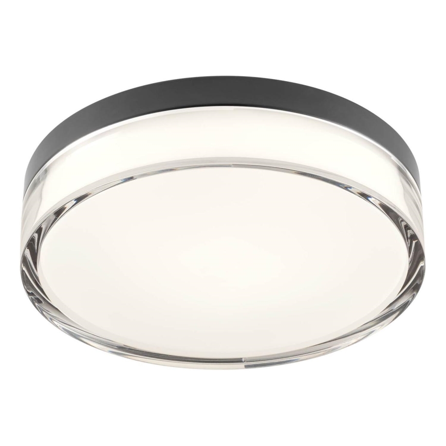 Redo 01-3735 - Plafoniera LED da bagno FRISBI LED/12W/230V diametro 23 cm CRI 90 3000/4000K IP44 nero