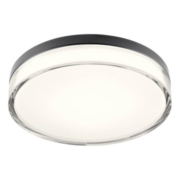 Redo 01-3736 - Plafoniera LED da bagno FRISBI LED/18W/230V diametro 28 cm CRI 90 3000/4000K IP44 nero
