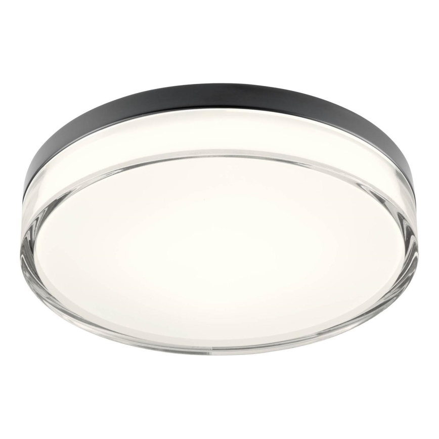 Redo 01-3736 - Plafoniera LED da bagno FRISBI LED/18W/230V diametro 28 cm CRI 90 3000/4000K IP44 nero
