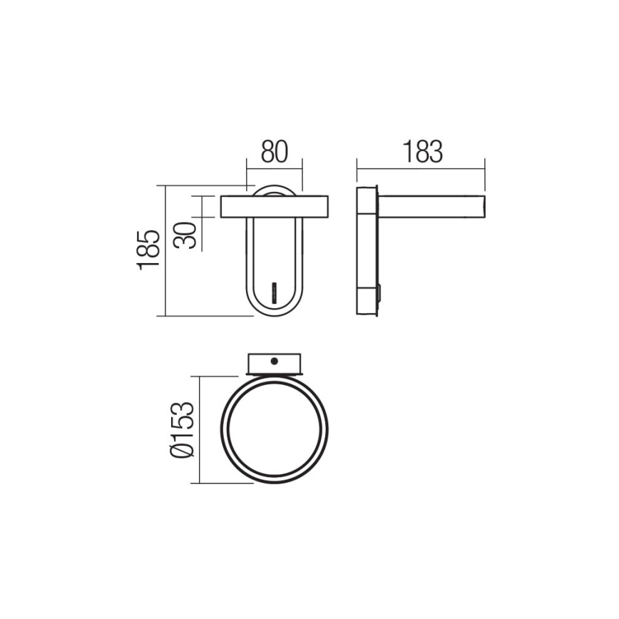 Redo 01-3763 - Applique a LED KEEN LED/6W/230V CRI 90 3000K bianco