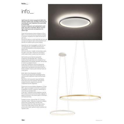 Redo 01-3806 - Plafoniera a LED dimmerabile NOBU, 60W, 230V, 3000/4000K, CRI 90, bianco