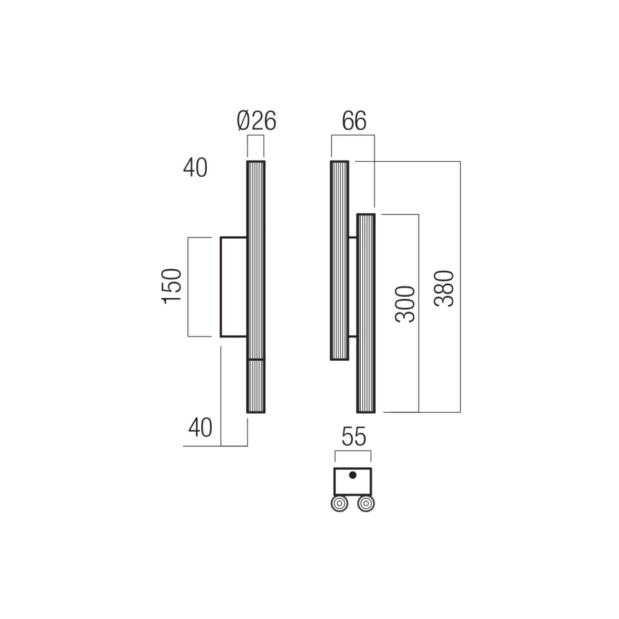 Redo 01-3850 - Applique da parete LED NIKOS 4xLED/4W/230V 3000K CRI 90 bianco
