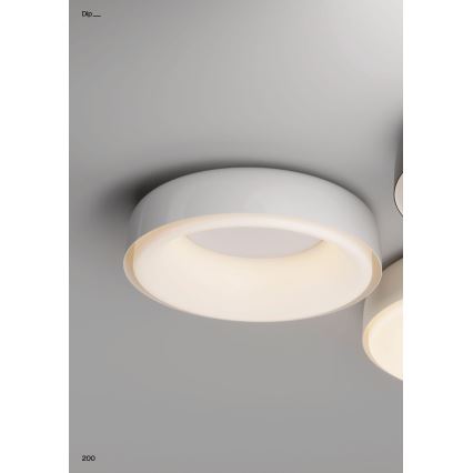 Redo 01-3940 - Plafoniera LED DIP, 30W, 230V, 2700/3000/4000/5000/6500K, CRI 90, Ø 48,6 cm, bianca