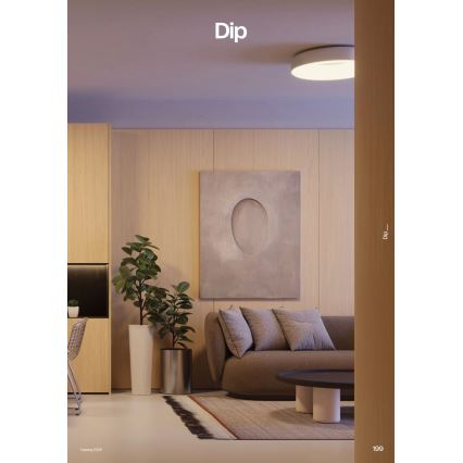 Redo 01-3941 - Plafoniera a LED DIP/40W/230V 2700/3000/4000/5000/6500K CRI 90 Ø 62,4 cm bianca