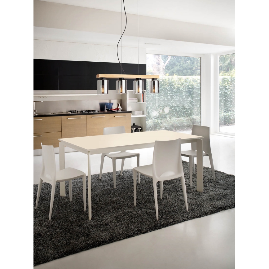 Redo 01-3986 - Lampadario a sospensione con filo ROTIS 4xE27/15W/230V