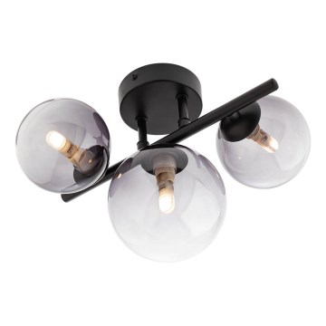Redo 01-3988 - Lampadario a plafone ASTRA 3xG9/8W/230V nero